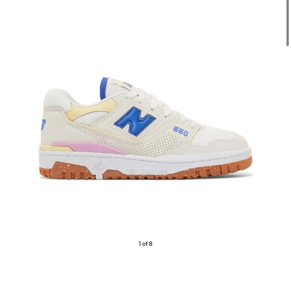 New Balance Women’s Sneakers in White, Yellow, Blue, and Pink